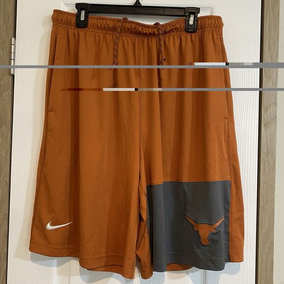 NIKE Texas Longhorns Football On Field Shorts Mens XL Grey Orange Basketball - Picture 10 of 11